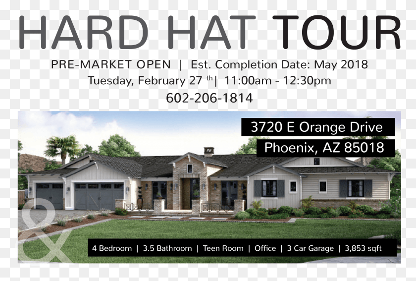 2418x1572 Hard Hat Tour 3720 E Orange Drive Estate, Grass, Plant, Lawn HD PNG Download