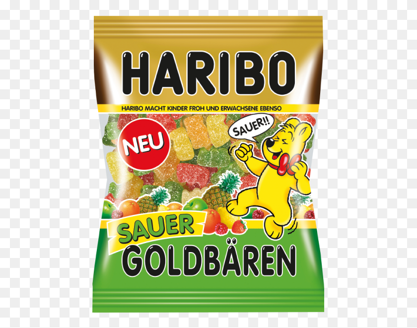 469x601 Haribo Sauer Goldbren, Food, Candy, Sweets HD PNG Download