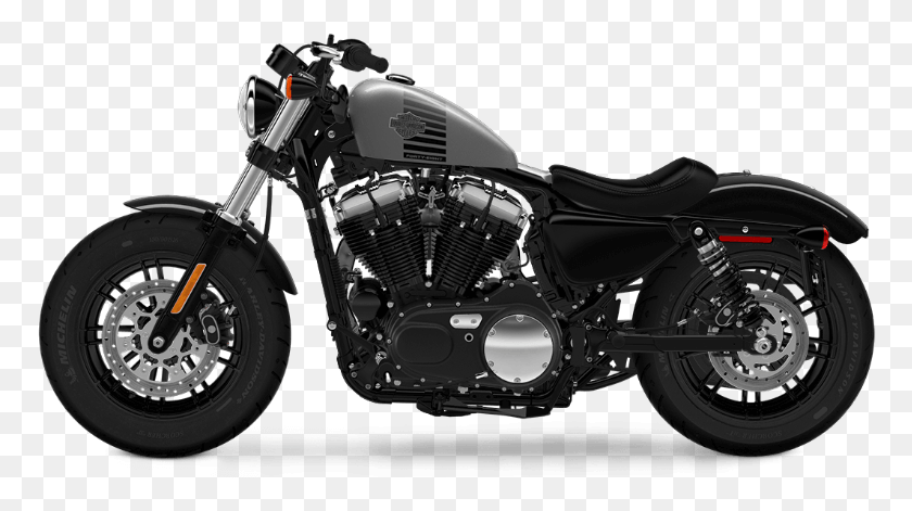 772x411 Descargar Png Harley Davidson Forty Eight Billet Silver Harley Davidson Iron 883 2018, Motocicleta, Vehículo, Transporte Hd Png