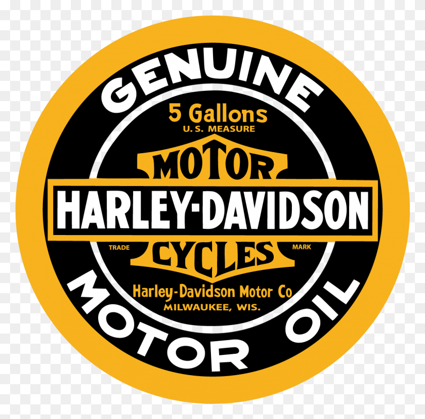 1151x1135 Harley Davidson Motor Cycles Genuine Motor Oil Logo Circle, Label, Text, Word HD PNG Download