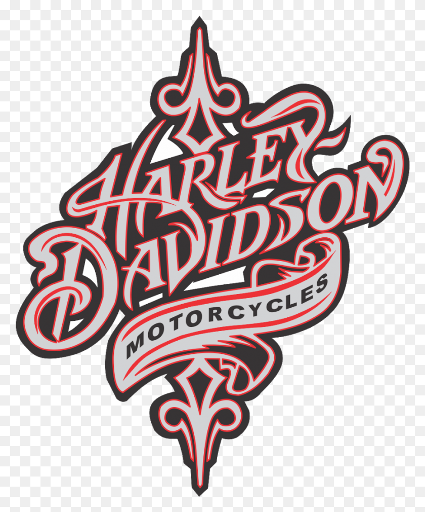 899x1095 Descargar Png Harley Davidson Motorcycles Logo Vector Vintage Harley Davidson Logo Vector, Texto, Caligrafía, Escritura A Mano Hd Png