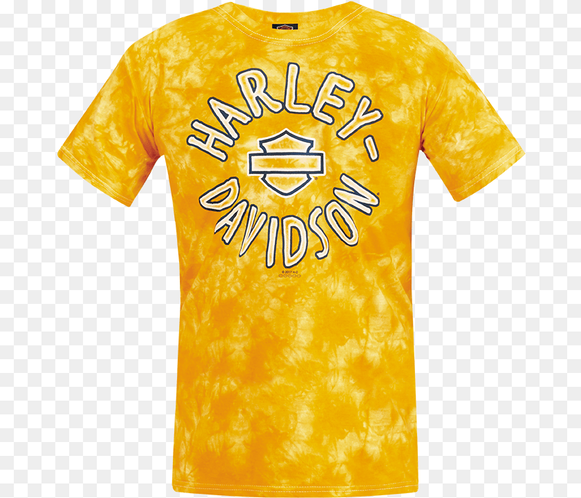 679x721 Harley Davidson Youth Yellow Splash T Shirt Buffalo Colt 45 Beer Shirt, Clothing, T-shirt Transparent PNG