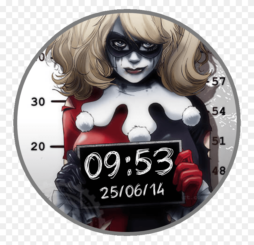 752x752 Harley Face Watch Face Preview, Text, Person, Human HD PNG Download