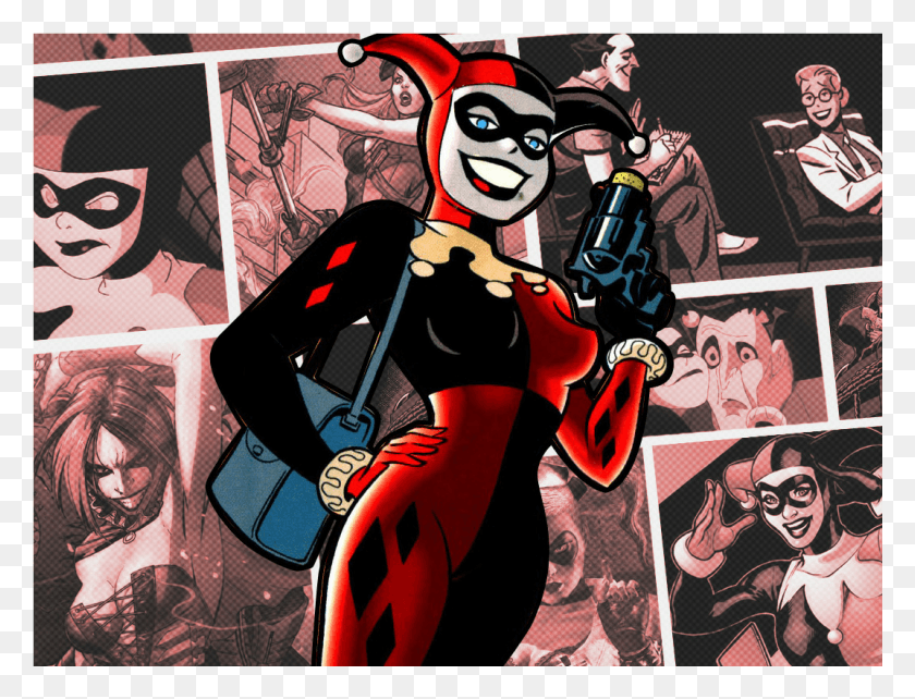 1072x801 Harley Quinn, Comics, Book, Person HD PNG Download