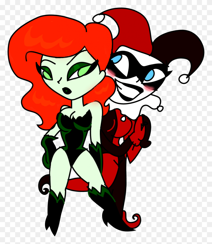 1022x1189 Harley Quinn And Poison Ivy Poison Ivy Y Harley Quinn, Graphics, Elf HD PNG Download