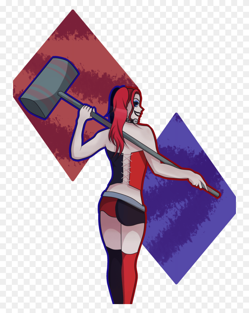 753x995 Harley Quinn Clipart Old Cartoon, Costume, Clothing HD PNG Download