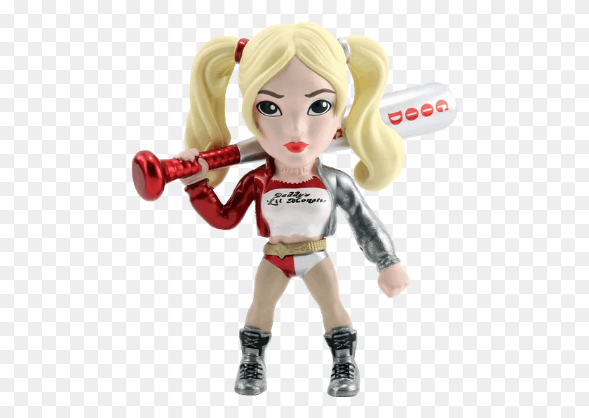 466x537 Harley Quinn Metal Die Cast 4 Figure Harley Quinn, Doll, Toy, Person HD PNG Download