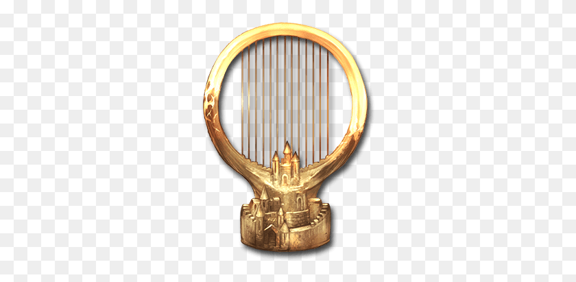 255x351 Harp 238587 Emblem, Trophy, Gold, Logo HD PNG Download