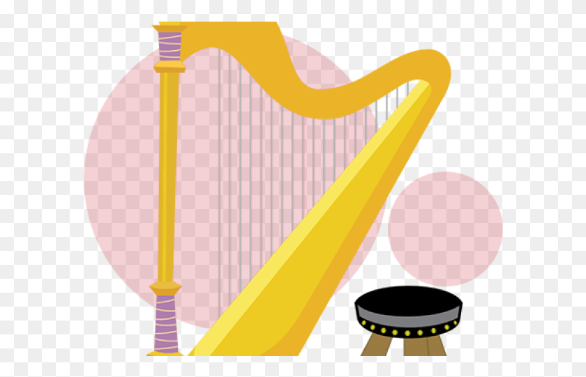 602x481 Harp Clipart, Musical Instrument, Bow, Lyre HD PNG Download