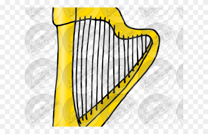 640x480 Harp Clipart Gold Harp Clip Art, Label, Text, Flyer HD PNG Download