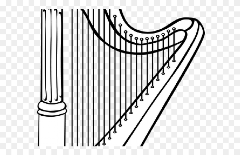 594x481 Harp Clipart Vector Harp Vector, Musical Instrument, Staircase, Lyre HD PNG Download