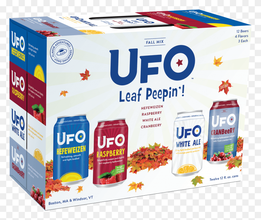 2399x1987 Descargar Png Harpoon Brewery Presenta Ufo Leaf Peepin39 Mix Pack Box, Alimentos, Cartón, Cartón Hd Png