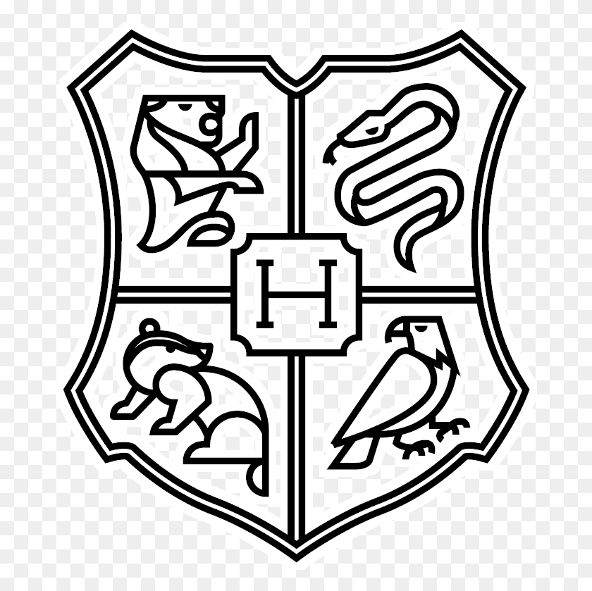 684x779 Harry Potter And The Deathly Hallows Harry Potter And Harry Potter House Crest Silhouette, Armor, Rug, Shield HD PNG Download