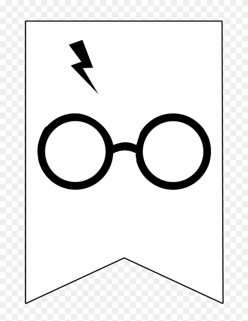 768x1024 Harry Potter Banner Free Printable Decor Printable Harry Potter Lightning Bolt, Stencil, Glasses, Accessories HD PNG Download