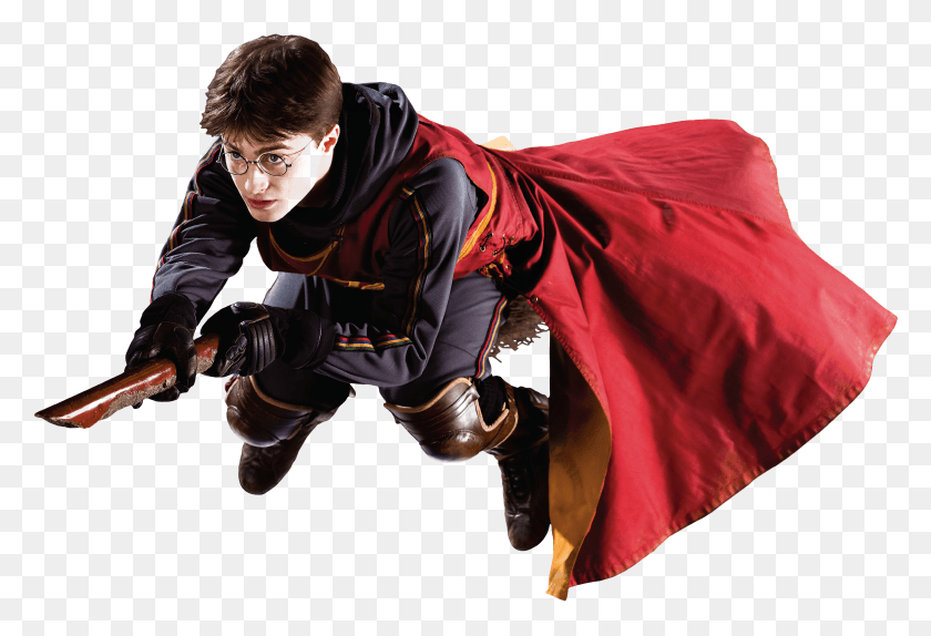 2713x1789 Harry Potter Broom Transparent Harry Potter On A Broomstick, Person, Human, Clothing HD PNG Download