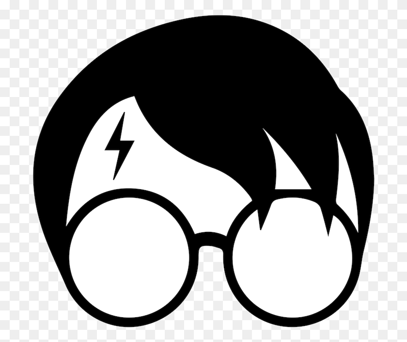 706x645 Harry Potter Glasses Clipart Transparent Harry Potter Scar Icon, Stencil, Sunglasses, Accessories HD PNG Download