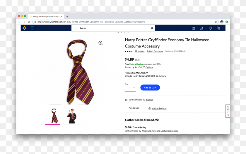 1517x908 Harry Potter Gryffindor Economy Tie Halloween Costume Harry Potter Tie, Accessories, Accessory, Person HD PNG Download