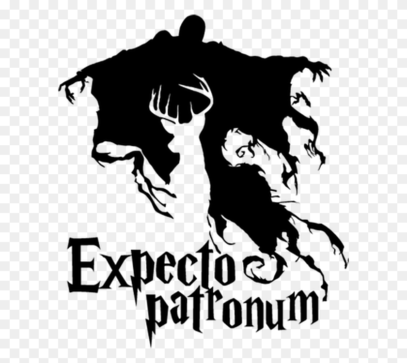 600x690 Harrypotter Expectopatronum Dementor Stag Dementador Harry Potter Expecto Patronum, Grey, World Of Warcraft Hd Png