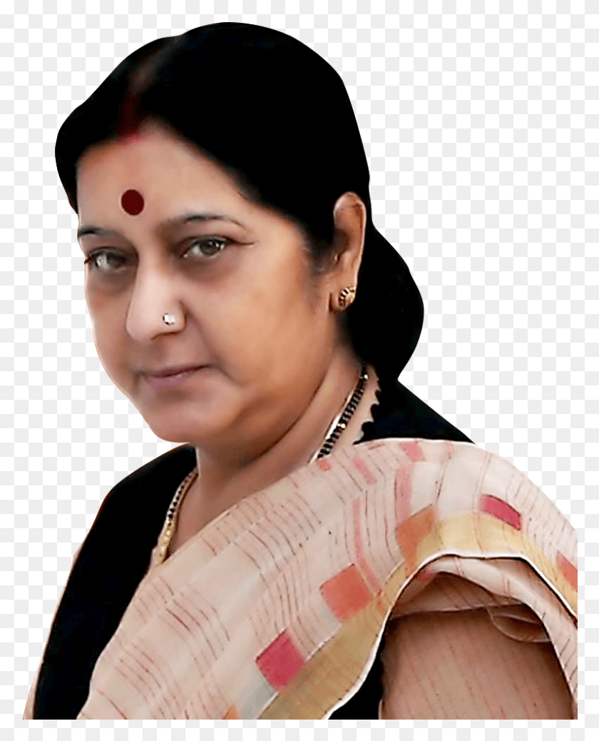 795x997 Harsimrat Kaur Badal And Sushma Swaraj, Clothing, Apparel, Person HD PNG Download