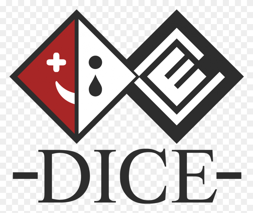 1109x920 Descargar Png Harumaki Springroll Dice Logo Dice Kokichi, Símbolo, Triángulo, Texto Hd Png