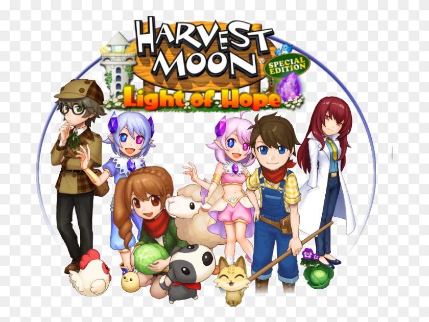 699x570 Harvest Moon Light Of Hope Dlc, Comics, Book, Person HD PNG Download