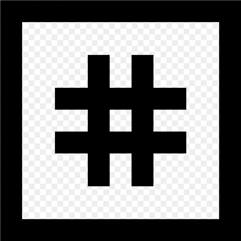 1101x1101 Hashtag 2 Icon Lightroom Logo Black And White, Gray Clipart PNG