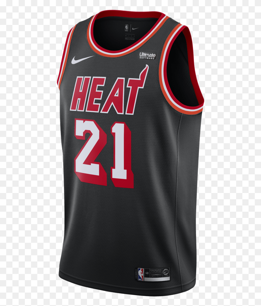 477x923 Hassan Whiteside Nike Miami Heat Classic Edition Jersey Sports Jersey, Clothing, Apparel, Shirt HD PNG Download