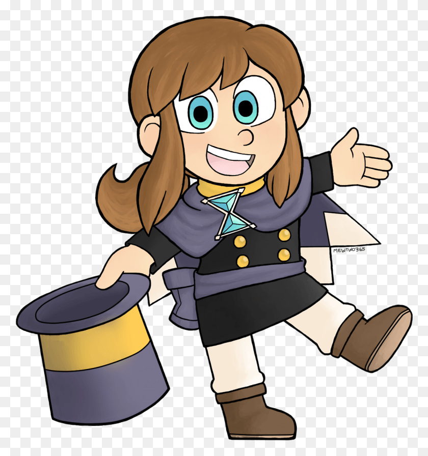1123x1204 Hat Kid Magician Hat Kid Is Wearing A Trucy Wright Hat Kid, Person, Human, Performer HD PNG Download