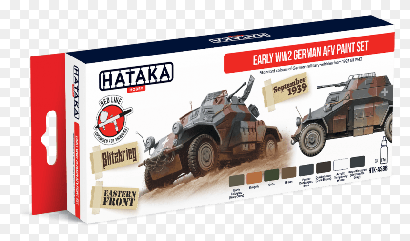 1081x603 Hataka Hobby Htk As88 Early Ww2 German Afv Paint Set Hataka, Wheel, Machine, Truck HD PNG Download