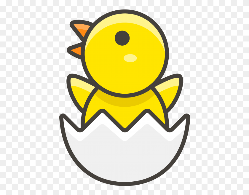 444x598 Hatching Chick Emoji Icon Chick Icon, Outdoors, Nature, Symbol HD PNG Download
