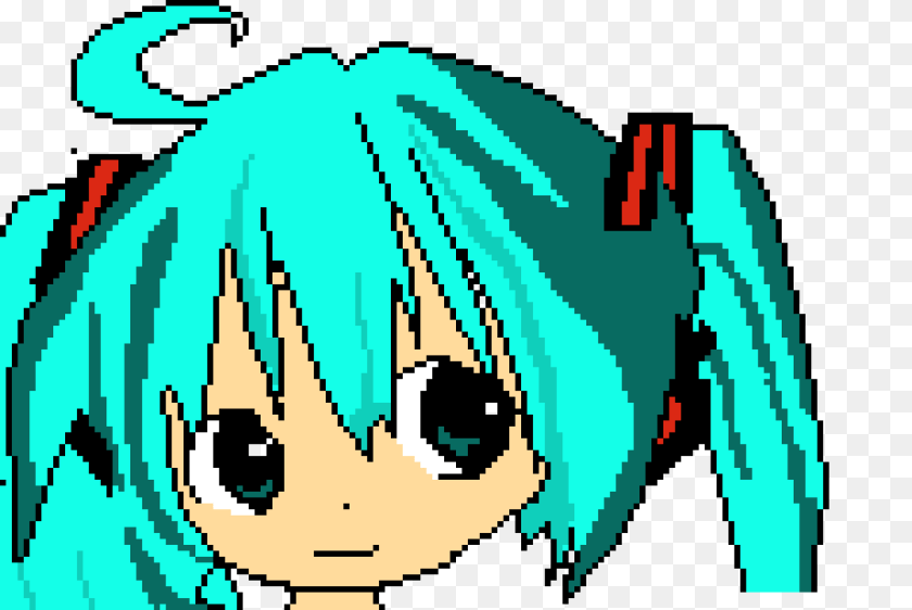 Hatsune Miku Pixel Art Maker, Book, Publication, Comics, Baby Sticker PNG