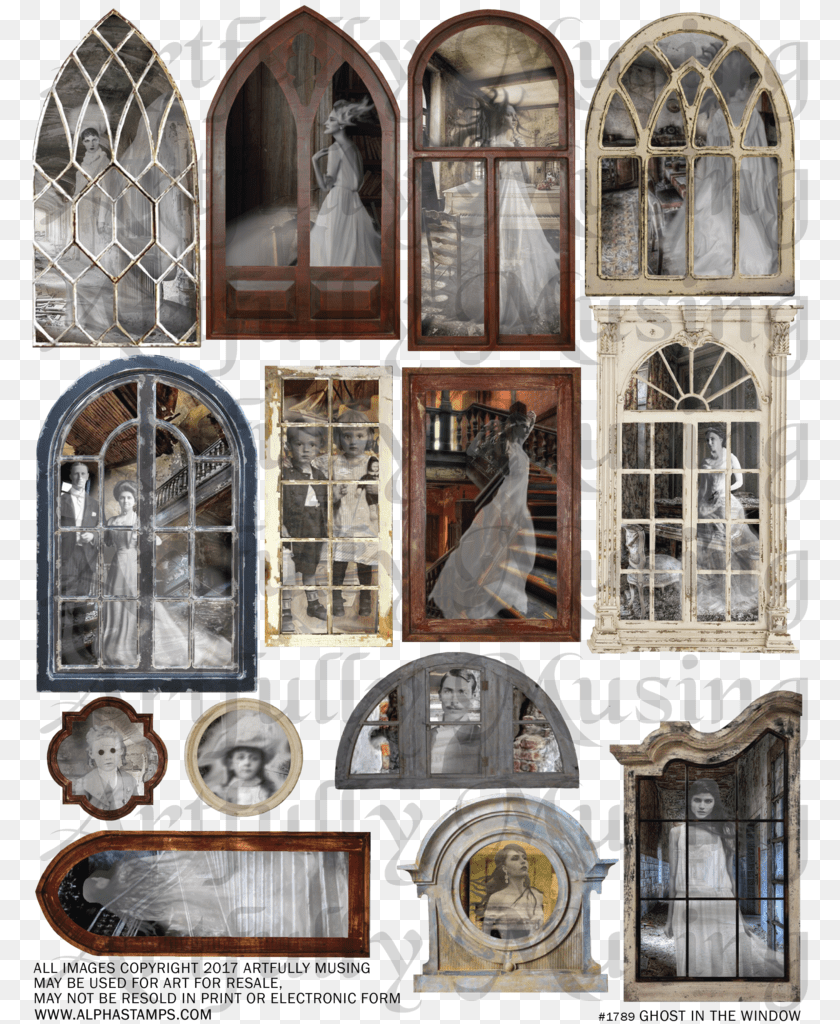Haunted Mansion Haunted House Window, Art, Collage, Adult, Wedding Clipart PNG