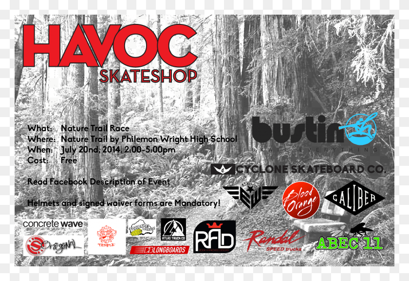 2048x1357 Havoc Nature Trail Race Original Skateboards, Advertisement, Poster, Vegetation HD PNG Download