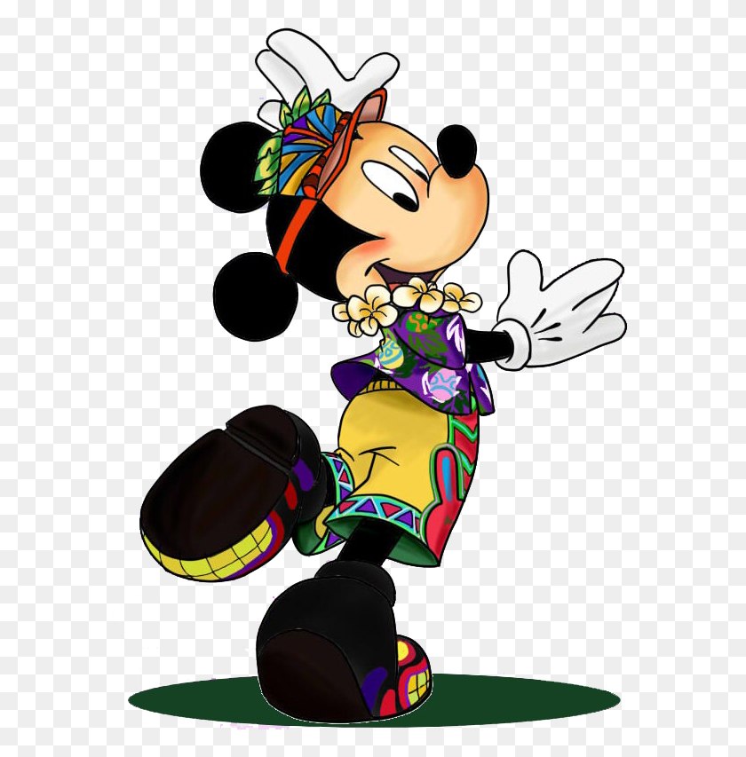 589x793 Hawaii Clipart Mickey Mickey And Minnie Hawaii, Clothing, Apparel, Graphics HD PNG Download