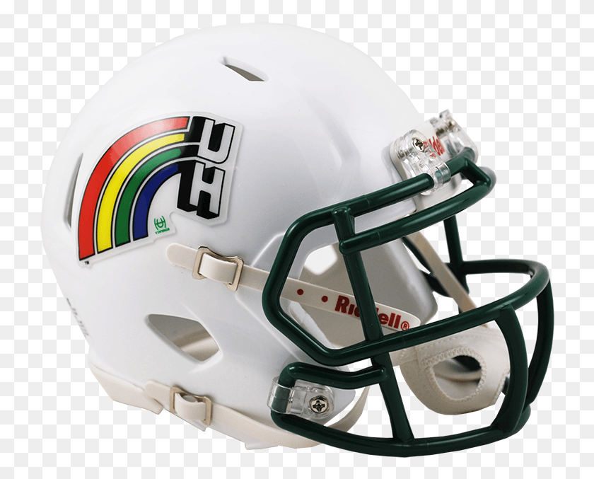 728x617 Hawaii Retro Rainbow Speed Mini Helmet Hawaii Helmets, Clothing, Apparel, Football Helmet HD PNG Download