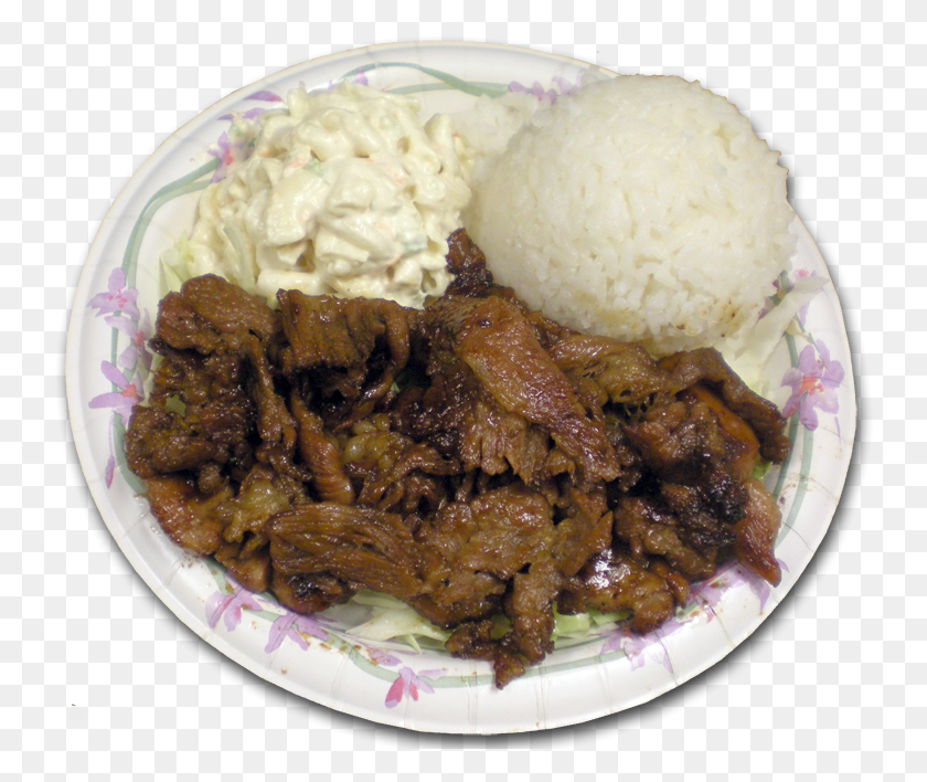 744x648 Hawaiian Bbq Beef Plate Lunch Aloha Barbeque, Dish, Meal, Food HD PNG Download