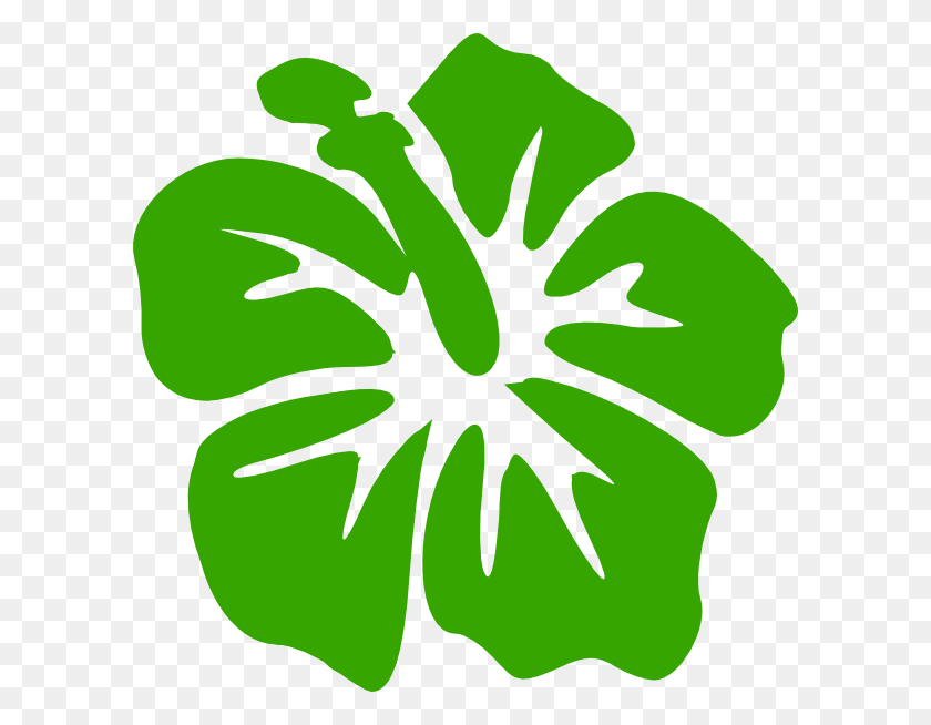 600x594 Гавайский Цветок Клипарт Зеленый Гавайский Цветок, Растение, Еда, Лист Hd Png Скачать