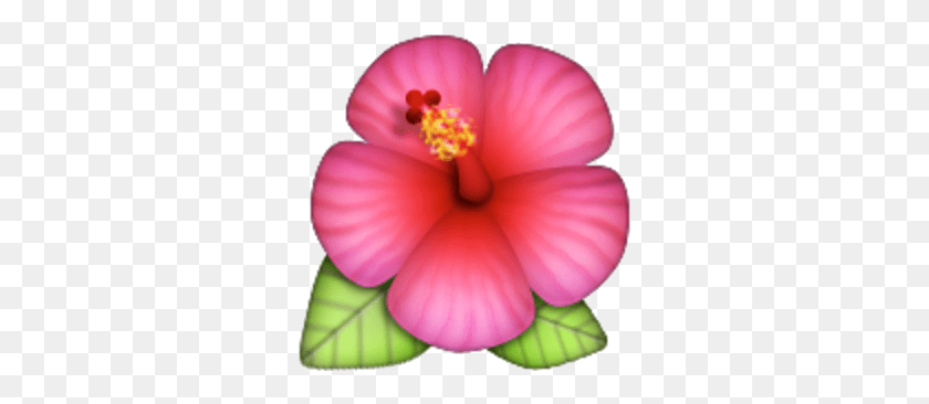 301x306 Descargar Png Flor Hawaiana Emoji, Planta, Flor Hd Png