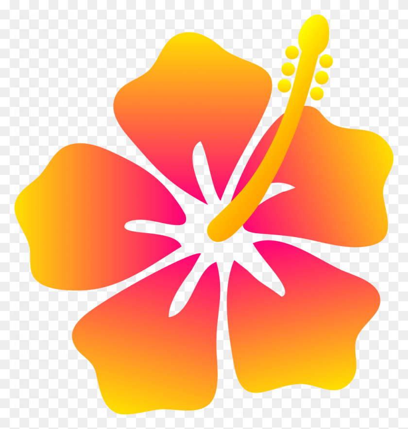 970x1024 Гавайские Цветы Мультфильм Гавайские Цветы Картинки, Растение, Цветок, Цветение Png Скачать