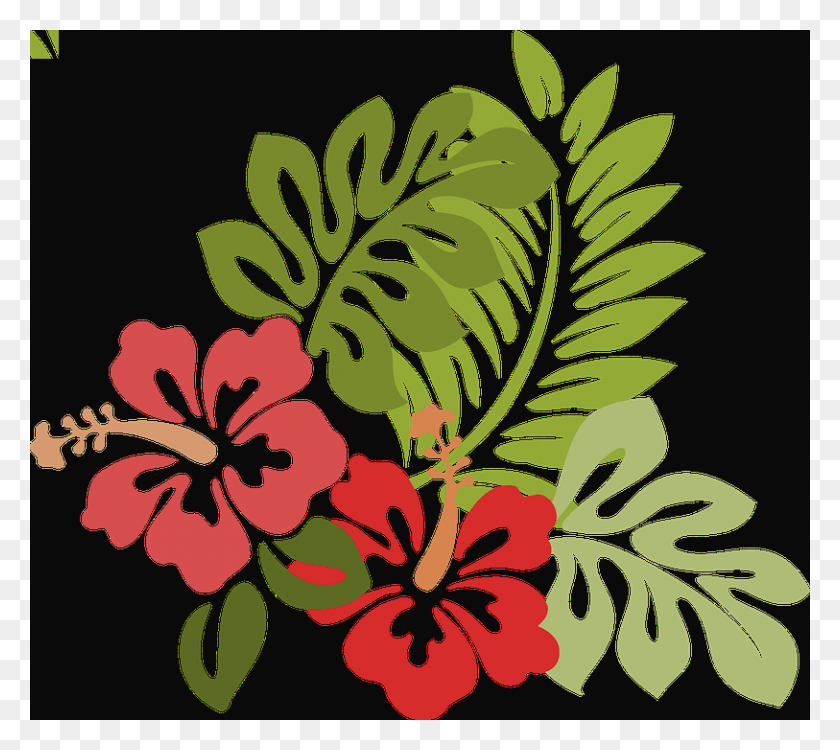813x720 Гавайская Футболка Цветочный Дизайн, Растение, Графика Hd Png Скачать