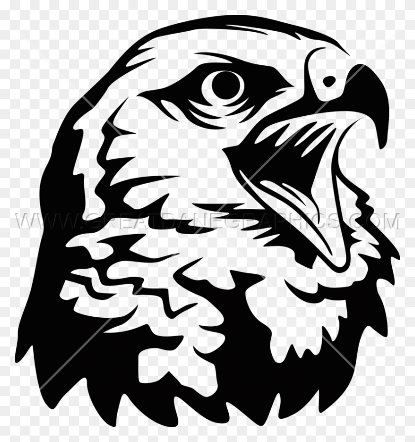 825x882 Hawk Black And White Hawk Logo Transparent Background, Graphics, Pattern HD PNG Download