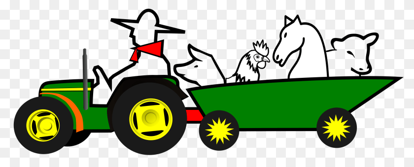 2400x968 Hayride Clipart Hay Truck, Grass, Plant, Lawn, Animal Transparent PNG