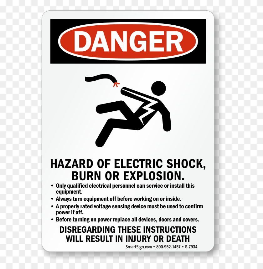 580x800 Hazard Of Electric Shock Burn Or Explosion Sign Sign, Advertisement, Poster, Flyer HD PNG Download