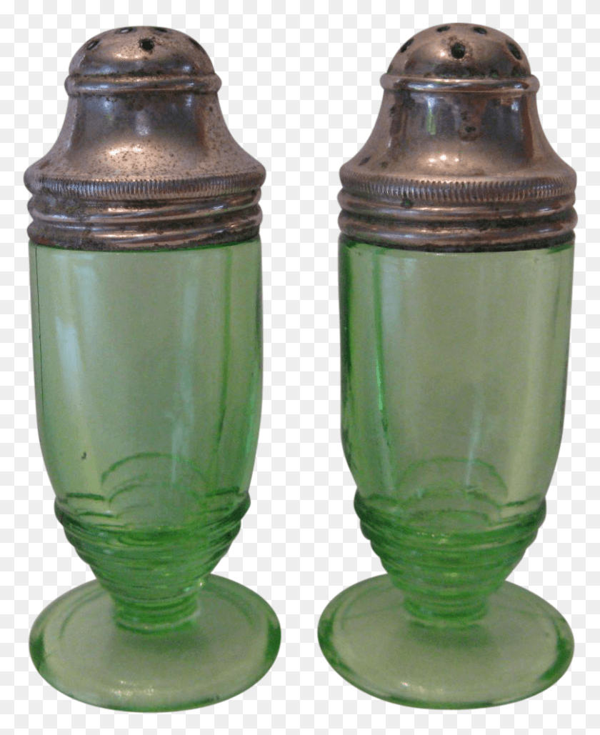 809x1006 Hazel Atlas Green Circle Salt Amp Pepper Shakers Ceramic, Jar, Pottery, Urn HD PNG Download