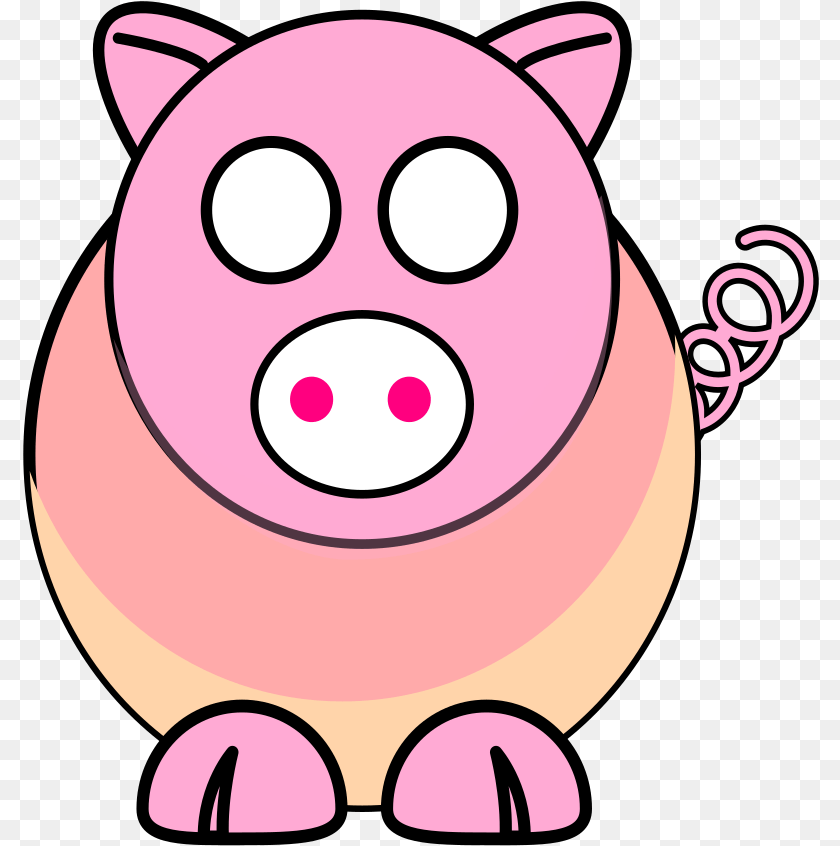 797x846 Hd Easy To Draw Cute Animals Image Pig Clip Art, Piggy Bank Transparent PNG
