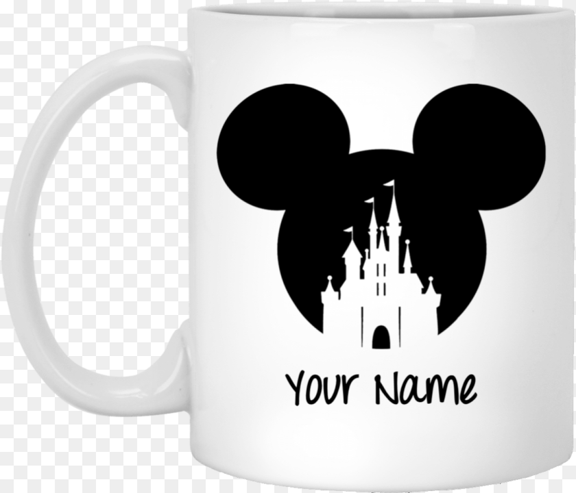 1137x974 Hd Personalize Your Name Mickey Mouse Hat Mug Gift Mickey Ears With Castle, Cup, Beverage, Coffee, Coffee Cup Transparent PNG