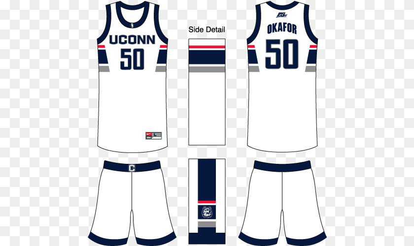 486x500 Hd Uconn Basketball Home Uconn Basketball Jersey Template, Clothing, Shirt, Shorts, Person Transparent PNG