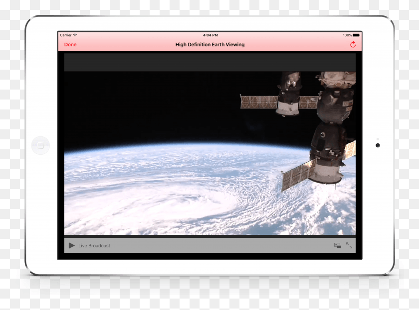 5164x3730 Hdev Live Video Streamed From The International Space Tablet Computer HD PNG Download