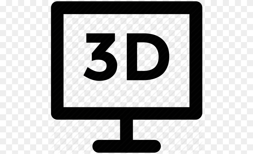 512x512 Hdtv Screen Technology Tft Display Tv Widescreen Icon, Architecture, Building, Symbol, Sign Clipart PNG