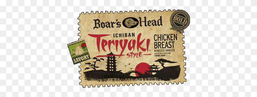 402x257 Head Bold Ichiban Teriyaki Style Chicken Salad Poster, Text, Postage Stamp, Paper HD PNG Download